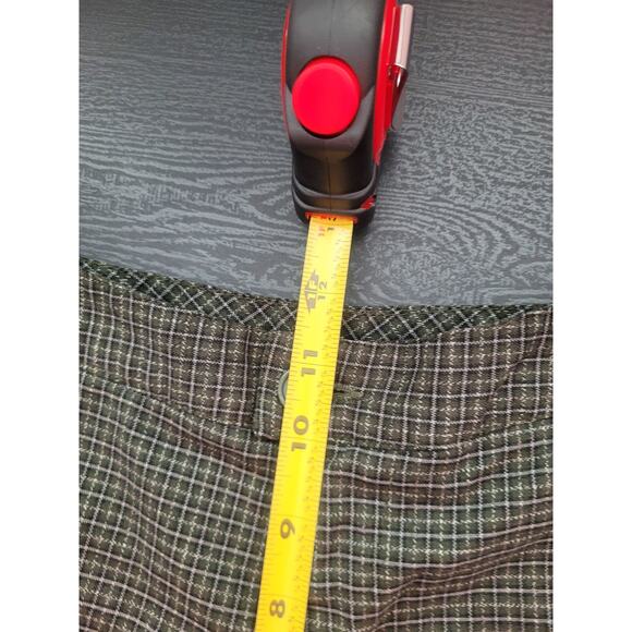 John Galt Plaid Wide Leg Trouser Pants Size S Dark Green Preppy Academia - Picture 7 of 9